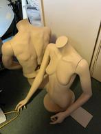 Twee Paspoppen Nieuw uit Opslag Man/Vrouw Torso Etalage Deco, Ophalen
