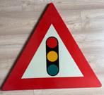 Verkeersbord nadering verkeerslichten, groot 87 cm, Ophalen, Gebruikt, Overige typen