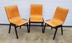 3 Ronald Rainer Vintage houten stoelen schoolstoelen retro, Huis en Inrichting, Ophalen of Verzenden, Zo goed als nieuw, Vijf, Zes of meer stoelen