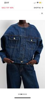 H&M Donkerblauw Denim Jacket, Kleding | Dames, Jassen | Zomer, Ophalen of Verzenden, Zo goed als nieuw, Blauw