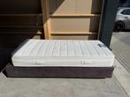 1 persoons boxspring bed tekoop! incl. matras, Ophalen, 90 cm, Eenpersoons, Bruin