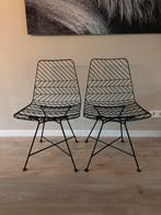 2 Draadstaal Stoelen - Uitstekende Staat, Huis en Inrichting, Ophalen, Twee, Zwart, Zo goed als nieuw