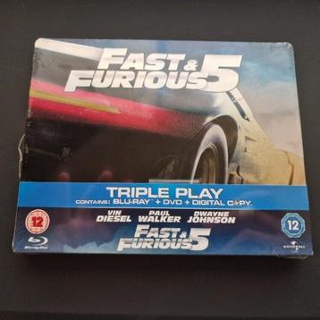 Fast & Furious 5 - Limited Edition Steelbook (Blu-ray + DVD] beschikbaar voor biedingen