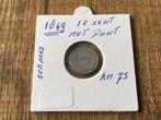 Munt 1849 10 cent met punt Willem 2 zilver schaars, Postzegels en Munten, Munten | Nederland, Ophalen of Verzenden, Koning Willem II