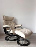 Stressless Skyline met hocker, Huis en Inrichting, Fauteuils, Ophalen, Gebruikt, 75 tot 100 cm