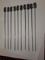 METALEN VINTAGE INDONESISCHE SATE PRIKKERS met WAJANG POPPEN, Ophalen of Verzenden