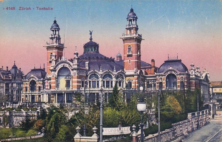 A349 Zwitserland - Zurich - Tonhalle, Verzamelen, Ansichtkaarten | Buitenland, Ongelopen, Overig Europa, Voor 1920, Verzenden
