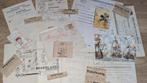 Set vintage rekeningen ephemera document junk journal 2, Hobby en Vrije tijd, Scrapbooking, Verzenden, Gebruikt