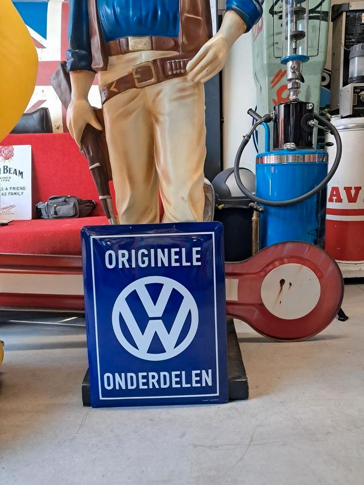 Origineel Langcat Laagsoeren VW Onderdelen emaille bord, Verzamelen, Merken en Reclamevoorwerpen, Zo goed als nieuw, Reclamebord
