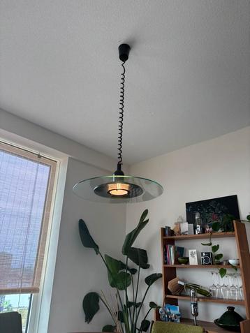 Ufo pendellamp space age. Glazen rand. beschikbaar voor biedingen