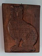 Speculaasplank poes. Oud. Hardhout.  21/27/3.5 cm., Ophalen