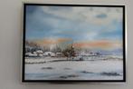 Olieverf schilderij " Wintergezicht ", Ophalen