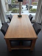 Robuuste teak kloostertafel, Huis en Inrichting, Tafels | Eettafels, Ophalen, Gebruikt, Teakhout, 200 cm of meer