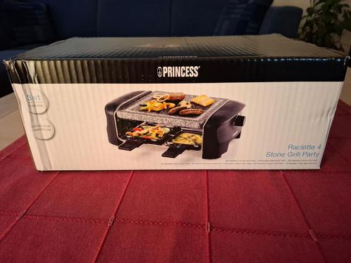 Princess 162810 Raclette 4 Stone Grill Party, Witgoed en Apparatuur, Gourmetstellen, Nieuw, 4 t/m 7 personen, Ophalen of Verzenden