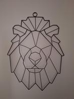 Gave grafische draadstaal leeuwenkop wanddecoratie, Ophalen of Verzenden, Zo goed als nieuw