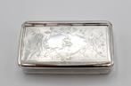 Frans zilveren snuifdoosje, floraal, D.Roussel, Parijs 1900., Antiek en Kunst, Antiek | Goud en Zilver, Ophalen of Verzenden, Zilver