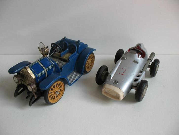 2 Vintage Schuco Micro Racer-speelgoedauto uit de jaren 50, Hobby en Vrije tijd, Modelauto's | Overige schalen, Gebruikt, Auto