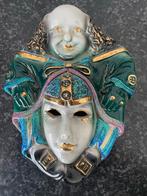 Venetiaans Porseleinen Masker Wanddecoratie 20cm Hoogte Cond, Ophalen of Verzenden