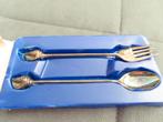 Lepeltje en vorkje verzilverd  van de Shell, Ophalen of Verzenden