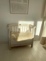 bankje (incl. schapenvacht) met opbergruimte, Huis en Inrichting, Ophalen, Gebruikt, Eenpersoons, 75 tot 100 cm