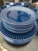 Ikea servies blauw "strimmig', Antiek en Kunst, Antiek | Servies compleet, Ophalen