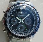 Seiko Flightmaster 7T34 - 6A00 vintage, Ophalen, Gebruikt, Staal, Polshorloge