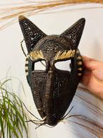 Prachtig Handgewoven Kattenmasker poes riet Wanddecoratie, Ophalen of Verzenden