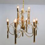 Sciolari Kroonluchter Jaren 60 - Hollywood Regency vintage, Huis en Inrichting, Lampen | Kroonluchters, Ophalen of Verzenden, Glas