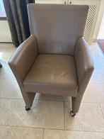 Eetkamer stoelen taupe softwiel., Huis en Inrichting, Stoelen, Ophalen, Gebruikt, Overige kleuren, Leer