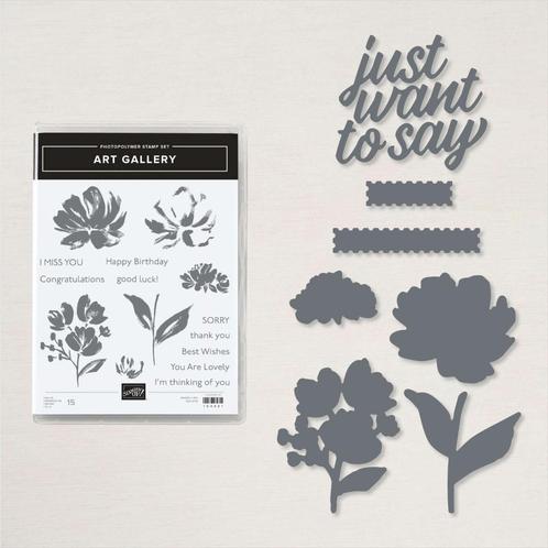 Stampin' Up! bundel Art Gallery bloem, Hobby en Vrije tijd, Kaarten | Zelf maken, Zo goed als nieuw, Overige typen, Natuur, Ophalen of Verzenden