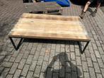 Salontafel gepoedercoat azobe hout, 100 tot 150 cm, Zo goed als nieuw, Minder dan 50 cm, Rechthoekig