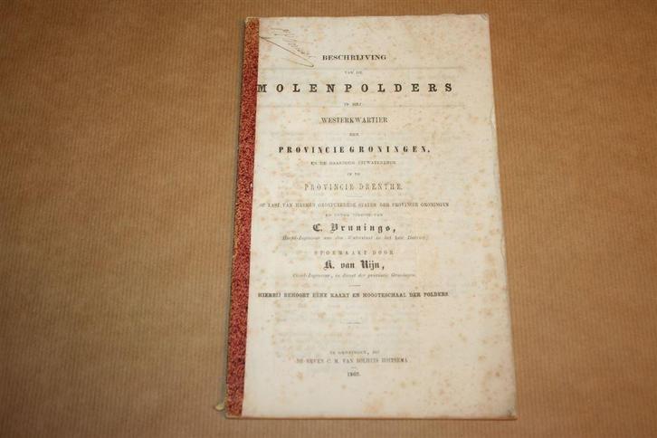 Beschrijving Molenpolders Westerkwartier Groningen - 1862 !!, Boeken, Geschiedenis | Stad en Regio, Gelezen, Ophalen of Verzenden