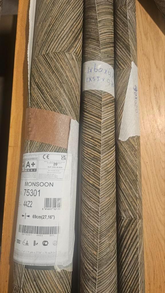 Arte Monsoon Behang - Stijlvol en Uniek!, Huis en Inrichting, Stoffering | Behang, Beige, Bruin, Grijs, 10 tot 25 m², Ophalen of Verzenden