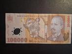 100.000 lei van Roemenië vf 2002, Ophalen of Verzenden, Overige landen, Los biljet