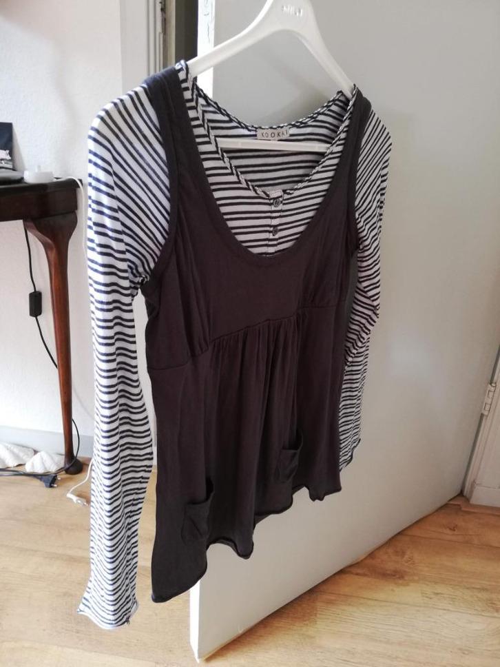 Kookaï shirtje van katoen, maat S/ maat 36, NIEUW en trui S, Kleding | Dames, T-shirts, Nieuw, Maat 36 (S), Blauw, Lange mouw