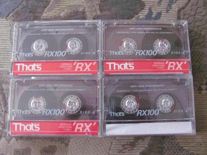4 fraaie That's Thats RX100 RX 100 very high performance, Cd's en Dvd's, Cassettebandjes, Zo goed als nieuw, Voorbespeeld, Overige genres