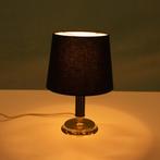 Sixties vintage tafellamp messing l brass midmod table lamp, Gebruikt, Ophalen of Verzenden