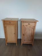 2 antiek grenen nacht kastjes.  77 x 41 x 34 cm, Huis en Inrichting, Slaapkamer | Nachtkastjes, Ophalen, Minder dan 45 cm, Zo goed als nieuw