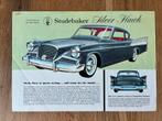 Studebaker Silver Hawk brochure sheet, Verzenden, Zo goed als nieuw, Overige merken