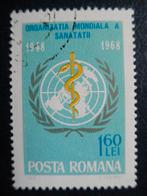Postzegels Roemenië 1968 WHO - cat.w. € 0,50., Ophalen of Verzenden, Overige landen, Gestempeld