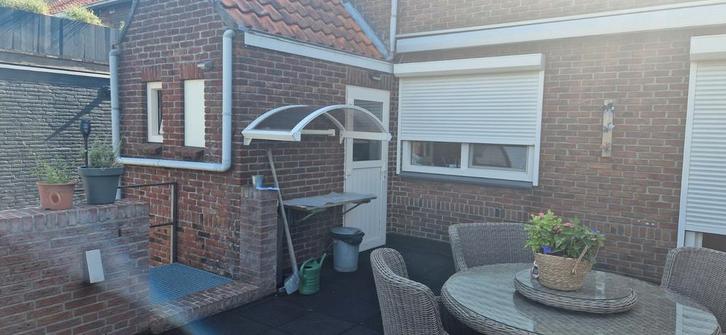 Zonnescherm 6 mtr breed, Tuin en Terras, Overkappingen, Gebruikt, Ophalen