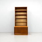 Vintage hoge boekenkast / etagere / vitrine, Ophalen, 25 tot 50 cm, 200 cm of meer