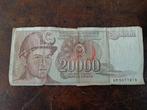 Biljet van 20.000 Joegoslavische dinar., Ophalen of Verzenden, Joegoslavië, Los biljet