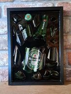 Heineken flesje verwerkt in een lijst met Epoxy, Ophalen of Verzenden
