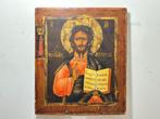 Icoon Christus Pantocrator - Russisch - ca. 1860-1890, Antiek en Kunst, Antiek | Religie, Ophalen of Verzenden