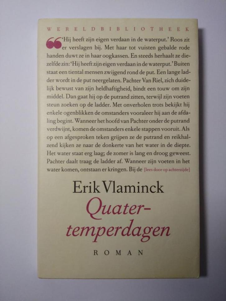 Erik Vlaminck, Quater-temperdagen, Boeken, Literatuur, Zo goed als nieuw, Verzenden