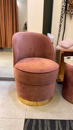 Velours roze stoel, Huis en Inrichting, Fauteuils, Ophalen of Verzenden, Zo goed als nieuw