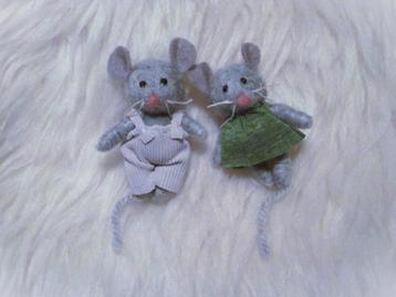 Broertje en zusje zilvergrijze muisjes 6cm muizenhuis blythe beschikbaar voor biedingen