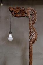 vloerlamp antiek lampenvoet  houtsnijwerk China, Ophalen