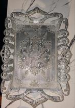 Decoratief metalen dienblad, Huis en Inrichting, Woonaccessoires | Dienbladen, Ophalen of Verzenden, Gebruikt, Rechthoekig, Metaal